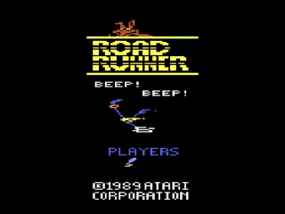 Road Runner title screen for Atari 2600